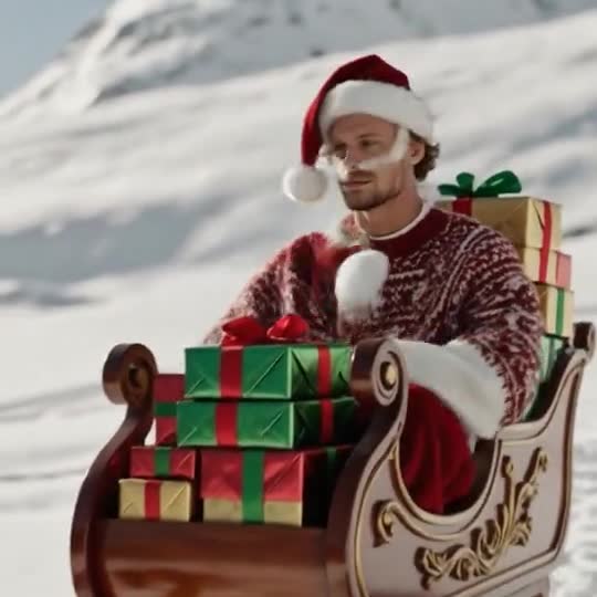Santa Sleigh with a pet