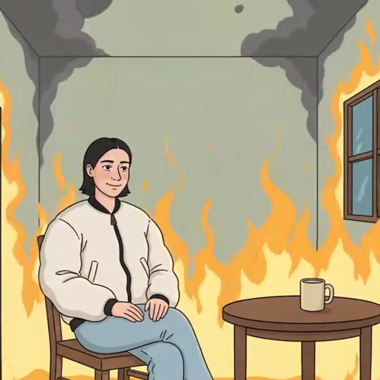This Is Fine Meme with a pet